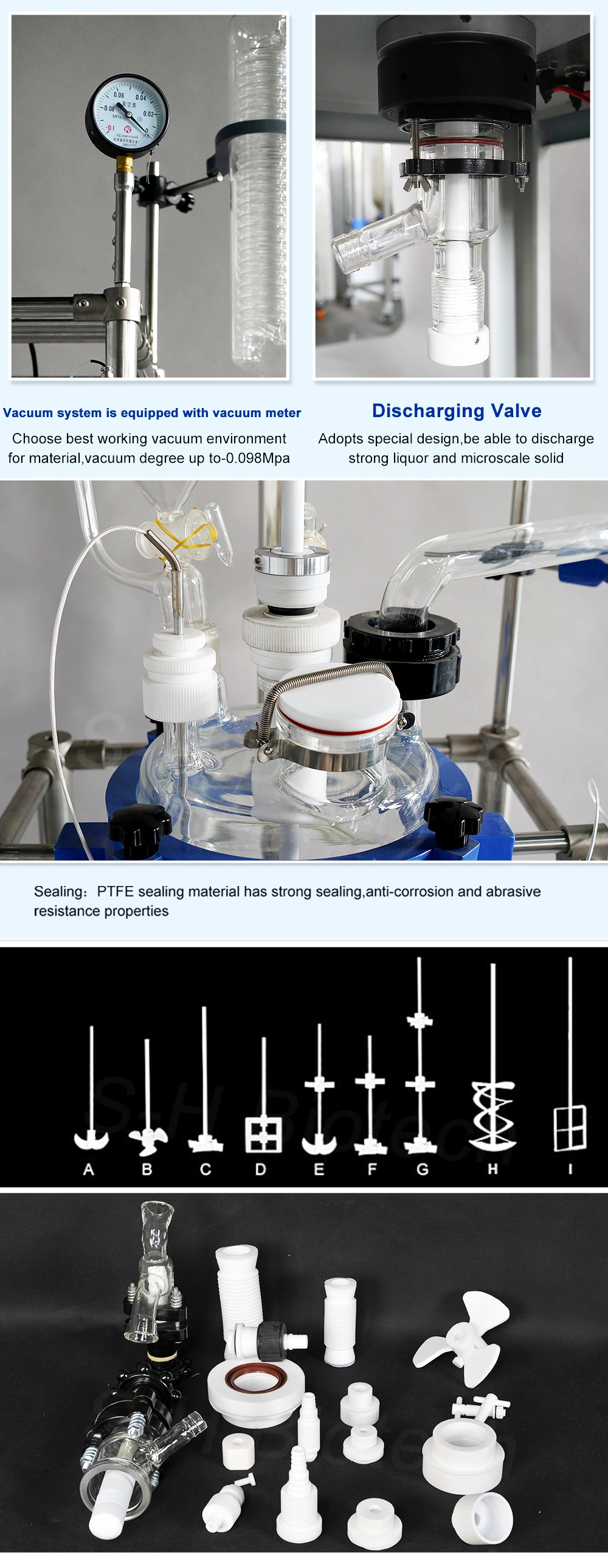 S-H Biotech 20L Continuous Stirred Tank Line Column Photochemical Reactor