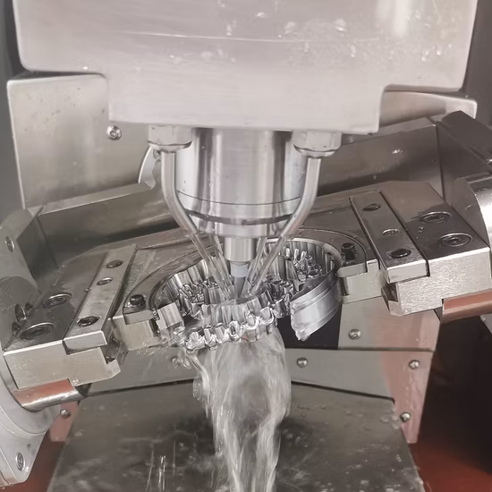 高精度中国歯科技工所装置歯科 CAD カム歯科フライス盤アバットメント用チタンプレグラインド